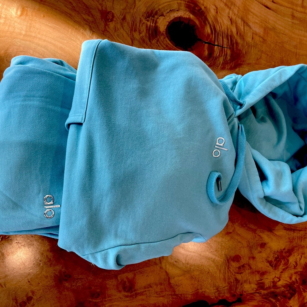Alo Yoga size small sweatshirt and sweat pants set.